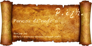 Penczu Éneás névjegykártya